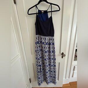 Blue patterned J.Crew maxi dress